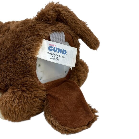 BABY GUND Clappy the Monkey Interactive Plush Sing Play Toddler 6052184 - Picture 5 of 5